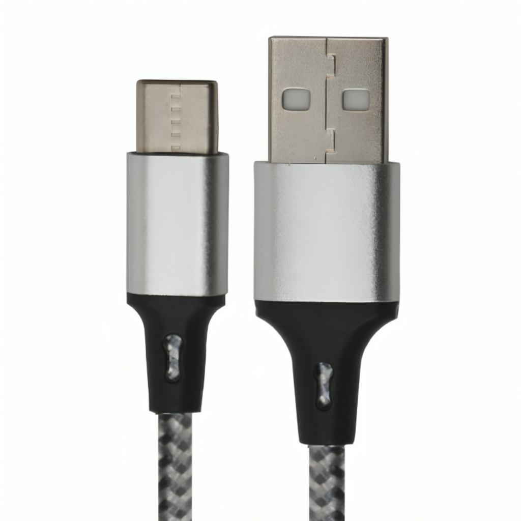 [AC3070] Cable USB-C a USB-A 2.0 Nova FAD31218001C Carga Rapida 1.8m Nylon - Blanco