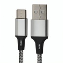 Cable USB-C a USB-A 2.0 Nova FAD31218001C Carga Rapida 1.8m Nylon - Blanco
