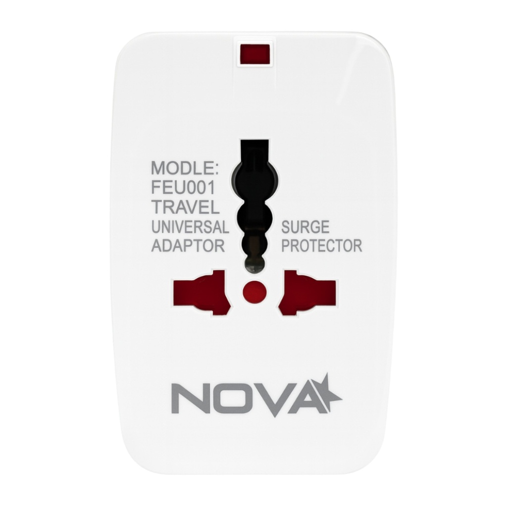 [AC1035] Adaptador Universal Nova FEU001001C para Viajes - Blanco