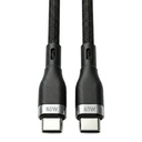 Cable USB-C a USB-C Nova FAD31918001C 65W 1.8m Nylon Carga Rapida - Negro