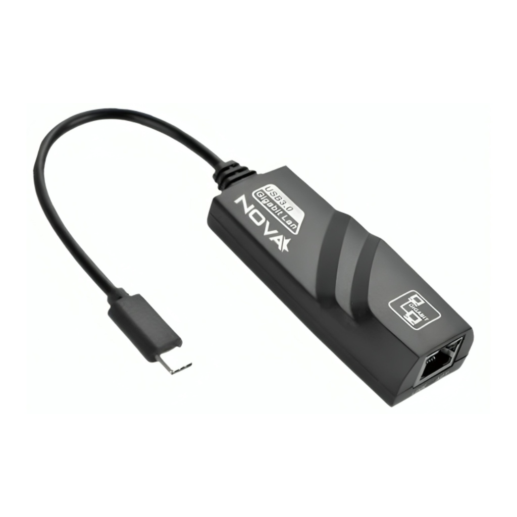 [AC1037] Adaptador Nova Faa302ur001c USB-C a RJ45 Gigabit 0.15m - Negro