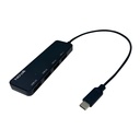 Hub Nova Ahb1s240001c 5 en 1 USB-C 4 Puertos UBS-A 2.0 480MBPS - Negro