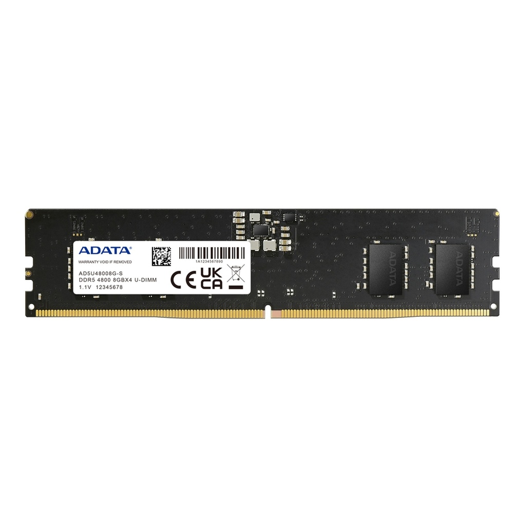 [AM8052] Memoria RAM Pc 8GB Adata AD5U48008G-S DDR5 4800MHZ Cl No Especificado 1.1v - Negro
