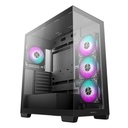 Case Deepcool CG580 Af Torre Media Plastico y Acero 3 Abanicos Laterales y 1 Abanico Trasero R-CG580-BKADA4-G-1 - Negro