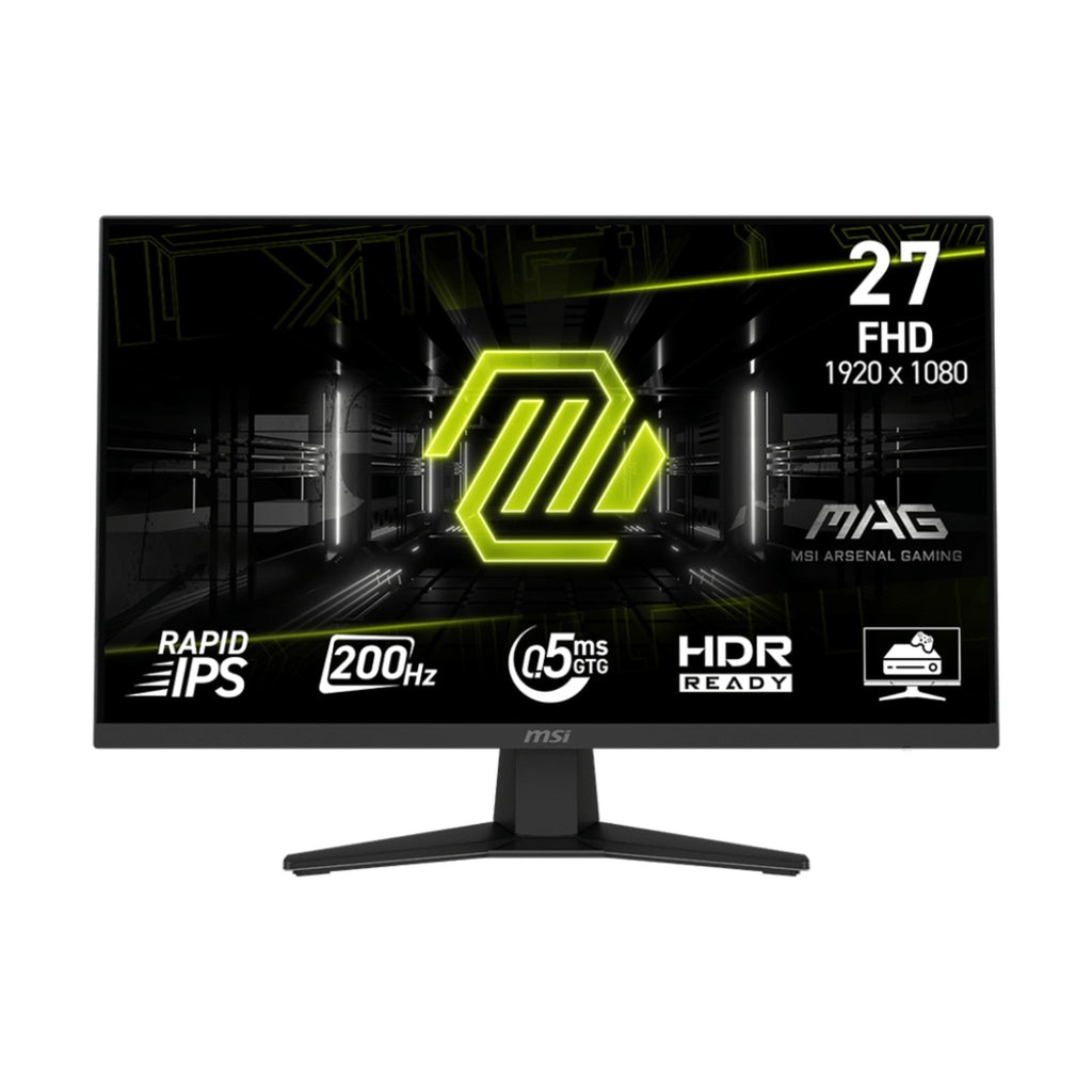 Monitor Gaming Msi Mag 274F 27" Plano 1920 X 1080 200 Hz ANTI-GLARE HDMI y Dp 9S6-3CE41H-004 - Negro