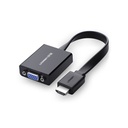 Adaptador HDMI a VGA Ugreen MM103 1 Puerto Micro USB y 1 Puerto 3.5mm 25CM 40248 - Negro