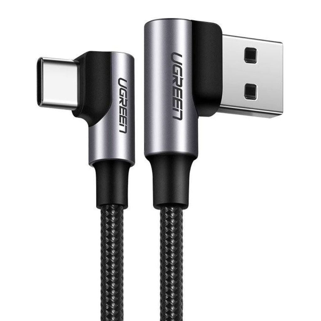 Cable USB-A Angulo Recto a USB-C Angulo Recto Ugreen US176 2M 20857 - Gris