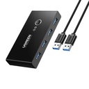 Hub Kvm Ugreen US216 2 Entradas y 4 Salidas USB-A 6 Puertos 480MBPS Incluye Dos Cables USB-A 3.0 30768 - Negro