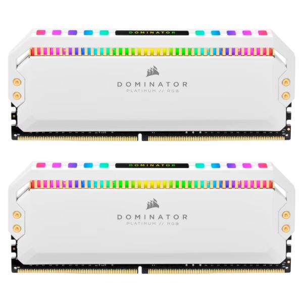 [AM8067] Memoria RAM Pc 16GB (2×8gb) Corsair Dominator Platinum RGB DDR4 3600MHZ CL18 1.35v RGB Cmt16gx4m2c3600c18w - Blanco