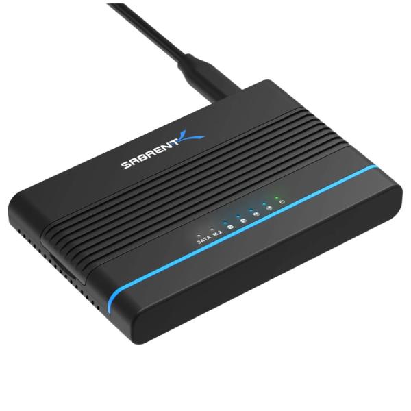 [AC1060] Adaptador Conversor Sabrent DS-UCMH USB-C a Sata para Discos Duros de 2.5 y 3.5 Pulgadas - Negro
