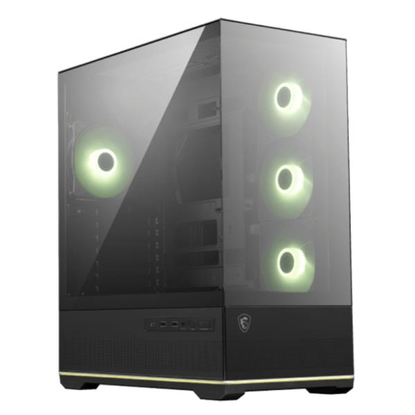Case RGB Msi Mag Pano 110R Pz Mid Tower Ventiladores 4 de 120MM con Vidrio Frontal y Lateral 306-7G28R21-JA4 - Negro
