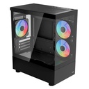 Case RGB Aerocool Viewport MINI-G-BK-V2 Mini Tower Ventiladores 3 de 120MM con Vidrio Frontal y Lateral Accm-es09133.11 - Negro