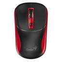 Mouse Genius NX-7123 Inalambrico con Receptor 1200DPI 31030043402 - Negro/rojo