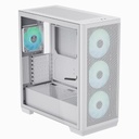 Case RGB Apnx C1-R-WT-V1 Mid Tower Ventiladores 3 de 140MM y 1 de 120MM con Malla Frontal y Lateral Apcm-cr01243.21 - Blanco