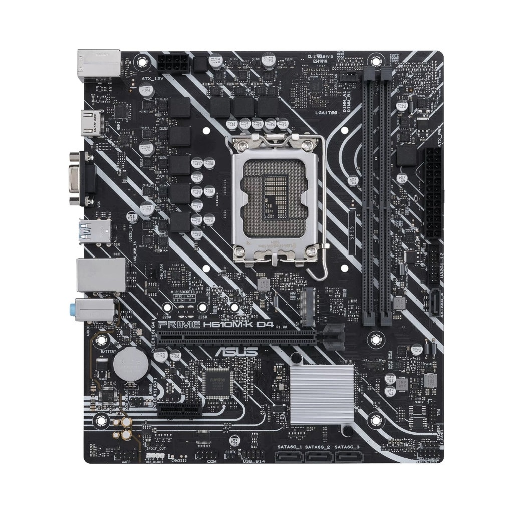 [CP8140] Tarjeta Madre Asus Prime H610M-F D4 R2.0 LGA1700 Micro Atx DDR4 90MB1H70-M0EAY0 - Negro
