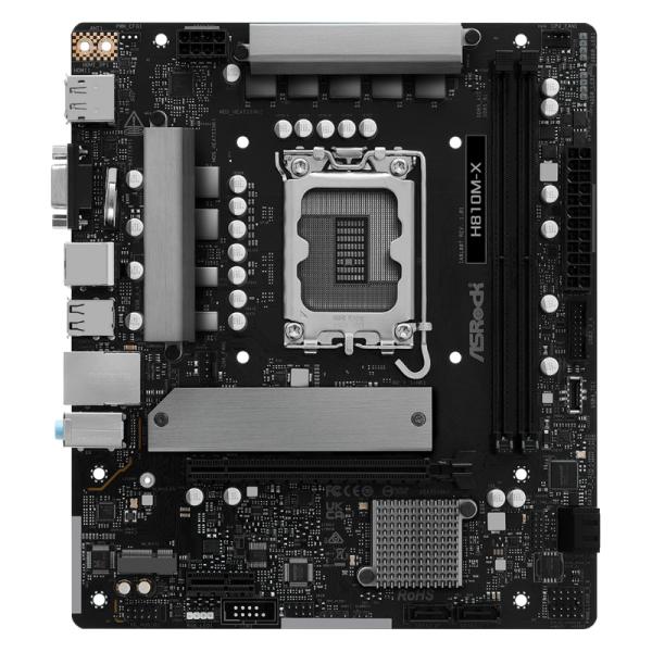 [CP8141] Tarjeta Madre Asrock H810M-X LGA1851 Micro Atx DDR5 - Negro