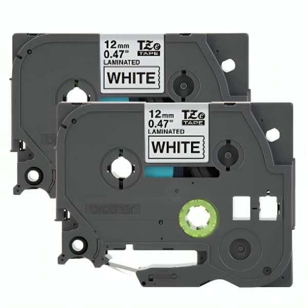 [IM1029] Brother Cinta TZE2312PK 12mm x 8m Negro/Blanco 2 Pack