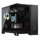 Case Corsair 2500X Mid Tower Sin Ventilación Incluida con Vidrio Lateral y Malla Frontal CC-9011287-WW - Negro/aluminio Obsidiana