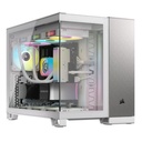 Case Corsair 2500X Mid Tower Sin Ventilación con Vidrio Lateral y Malla Frontal CC-9011289-WW - Blanco/plateado