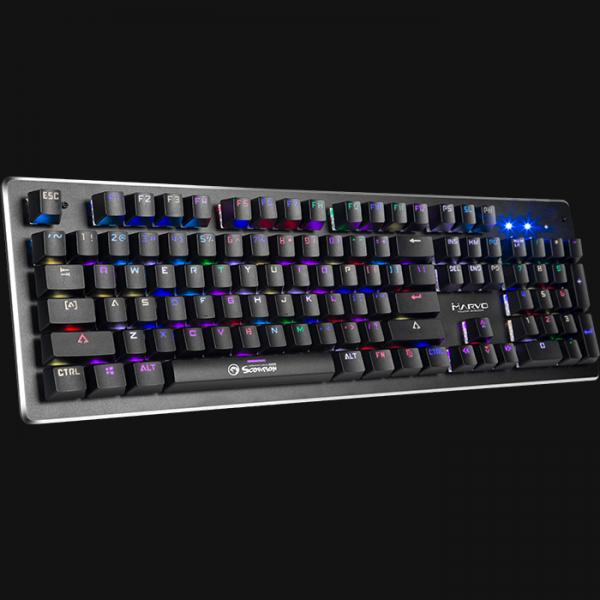[6932391930953] Teclado Mecánico Marvo Scorpion KG935G RGB Switch Azul 104 Teclas