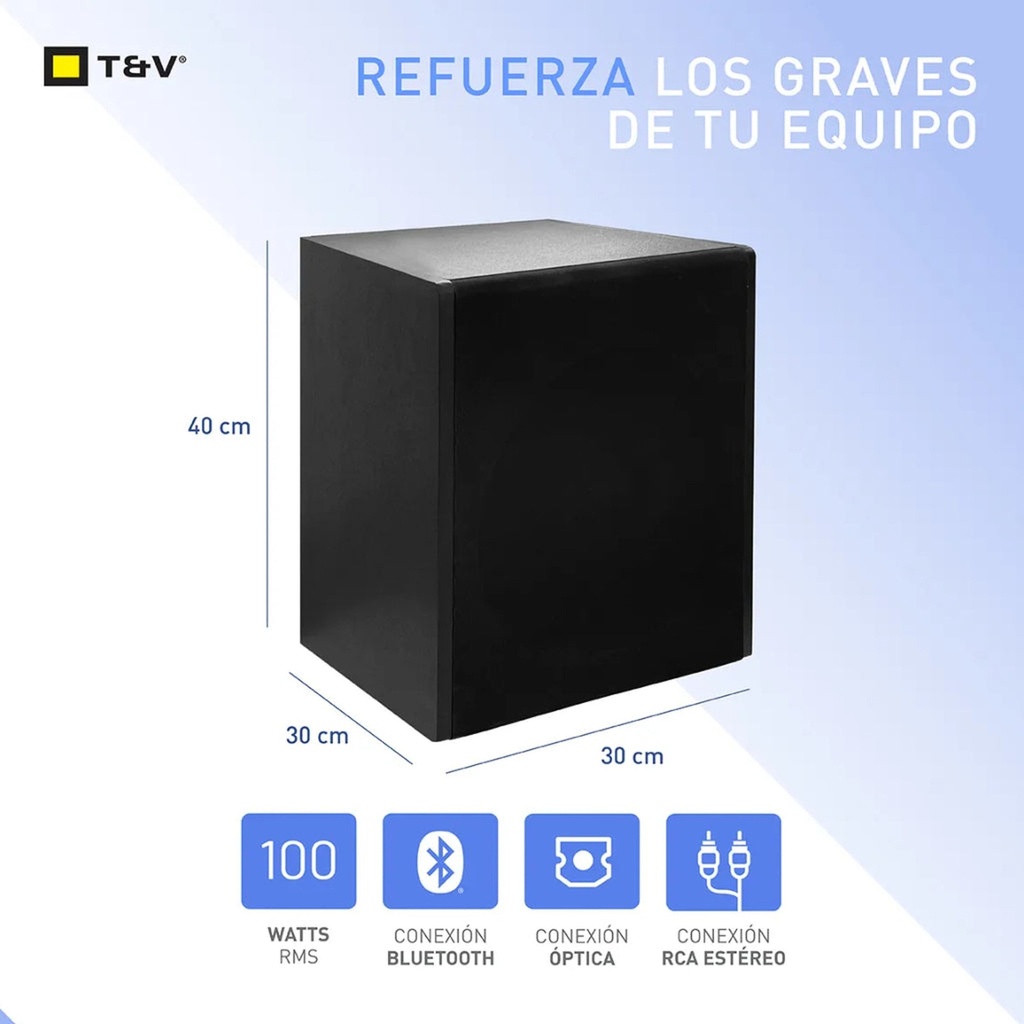 [AS4044] Parlante Thonet & Vander SW10 100W Bluetooth HK096-03649 - Negro