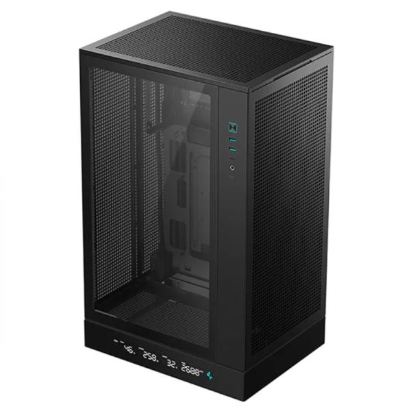 [CP3167] Case Deepcool CH270 Digital Mini Tower Sin Ventilación Incluida con Vidrio Lateral y Malla Frontal R-CH270-BKNDM0-G-1 - Negro