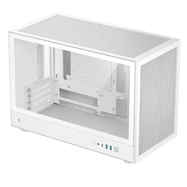 [CP3166] Case RGB Deepcool CH260 Wh Mini Tower Sin Ventilación Incluida con Vidrio Lateral y Malla Frontal R-CH260-WHNGM0-G-1 - Blanco