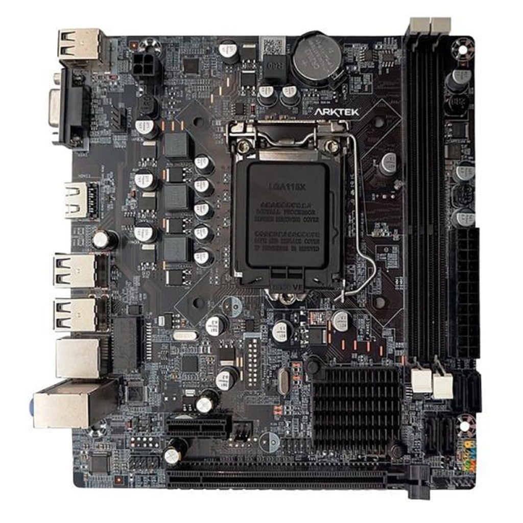 [CP8143] Tarjeta Madre Arktek AK-H61M el Vs LGA1155 Micro Atx DDR3 - Negro