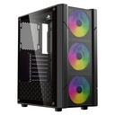 Case Eagle Warrior Cg14alra001c Mid Tower Ventiladores 3 de 120MM con Vidrio Lateral - Negro