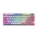 Teclado Gaming RGB Msi Forge GK600 Tkl W Violet Us Mecánico Inalámbrico Bluetooth / 2.4 Ghz Inglés S11-43CEQ01-HH9 - Rosado / Blanco