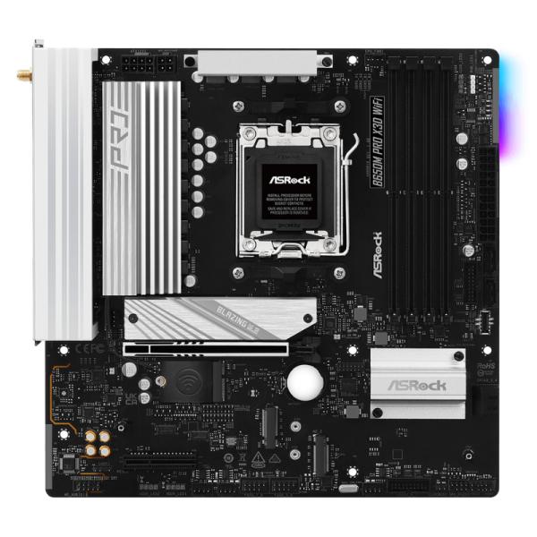 [CP8158] Tarjeta Madre Asrock B650M PRO X3D WIFI AM5 Micro Atx DDR5 MB-B650MPX3DW - Negro / Blanco