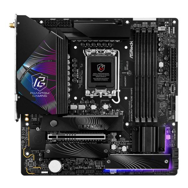 [CP8163] Tarjeta Madre Asrock Z890M Riptide WIFI LGA1851 Micro Atx DDR5 MB-Z890MRIPWIFI - Negro