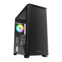 Case RGB Sharkoon M30 Mid Tower Ventiladores 2 de 120MM con Vidrio Lateral 4044951037940 - Negro