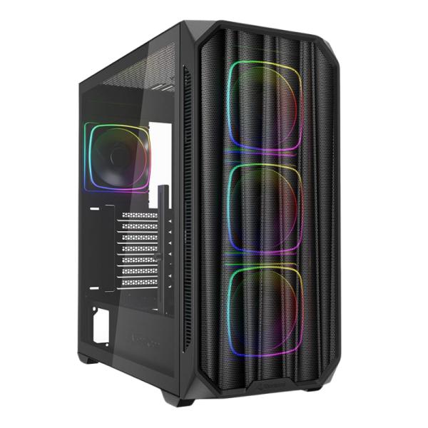 [CP3189] Case RGB Sharkoon AK5M Mid Tower Ventiladores 4 de 120MM con Vidrio Lateral 4044951041671 - Negro