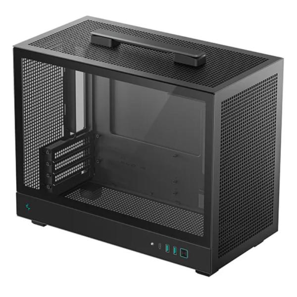 [CP3207] Case Deepcool CH160 Plus Mini Tower Sin Ventilacion Incluida con Malla Frontal y Panel Lateral R-CH160-BKNGM0-G - Negro