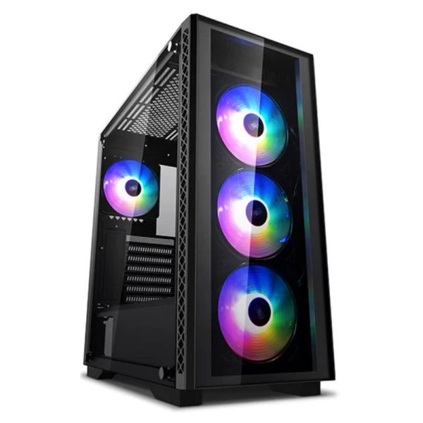 [CP3210] Case RGB Deepcool Matrexx 50 ADD-RGB 4F Mid Tower Ventiladores 4 de 120MM con Vidrio Frontal y Lateral DP-ATX-MATREXX50-AR-4F-NE - Negro