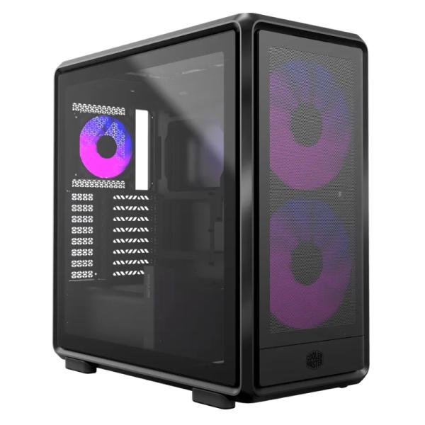 Case RGB Cooler Master Masterframe 600 Mesh Mid Tower Ventiladores 3 (2x200mm + 1x120mm) con Vidrio Templado MF600M-KGNN-S01 - Negro