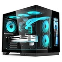 Case Eagle Warrior Cg01yjra001c Mid Tower Sin Ventilacion Incluida con Vidrio Templado Sin Fuente de Poder con Pantalla de 11.8" - Negro