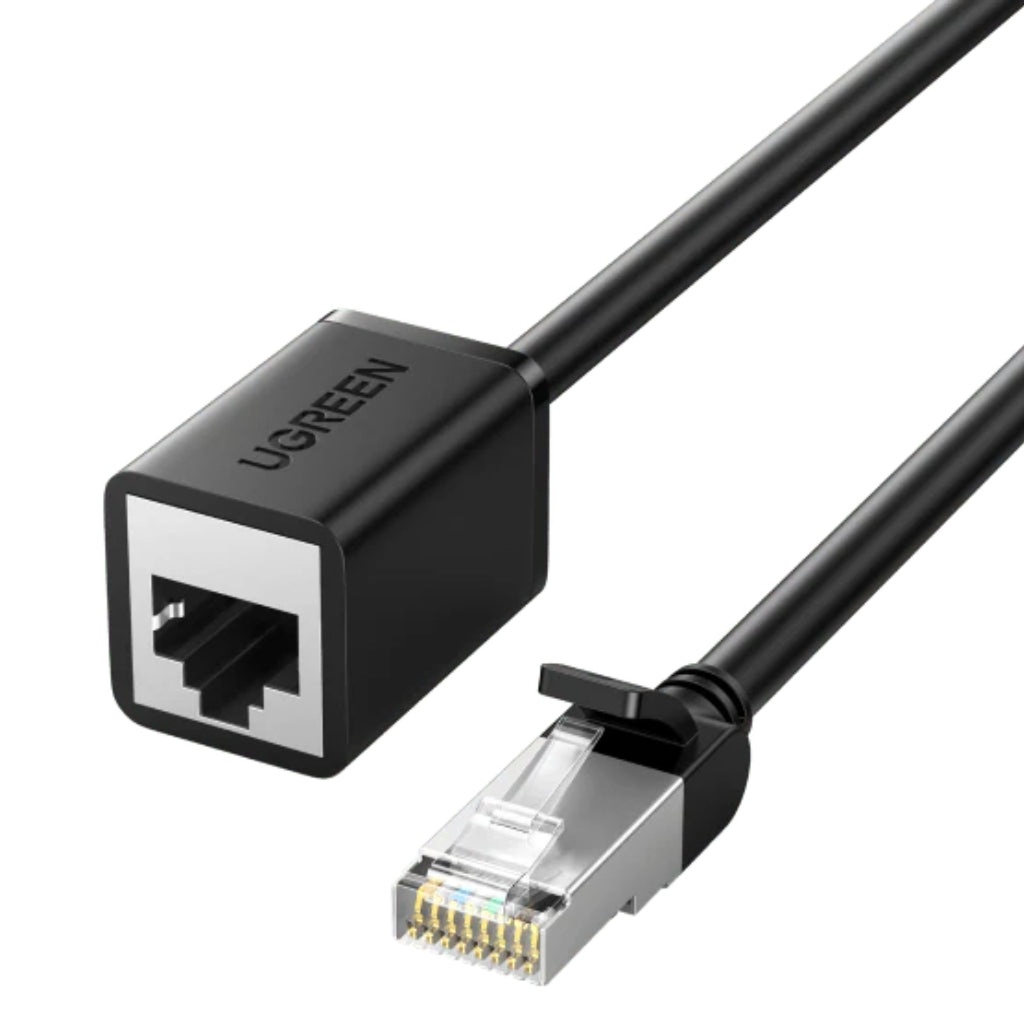 [AC3144] Cable de Extensión Ethernet Ugreen NW112 Cat 6 F/utp RJ45 Macho a Hembra 0.5 M 11278 - Negro