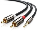 Cable Ugreen AV116 3.5mm Macho a 2RCA Macho 3M 10590 - Negro