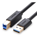 Cable Ugreen US210 USB 3.0 Am a Bm Impresora 1M 30753 - Negro