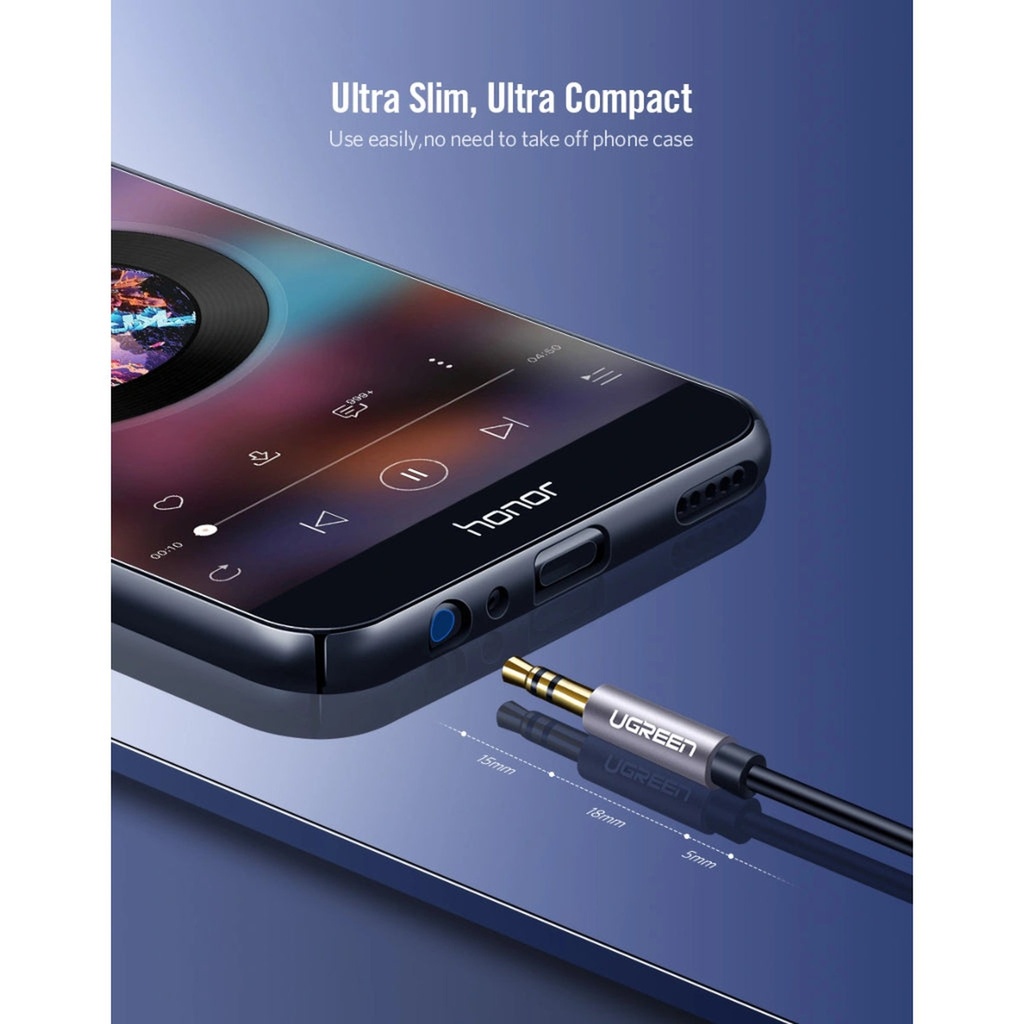 [AC3189] Cable Ugreen AV118 3.5mm Macho a 3.5mm Hembra 1.5m 10593 - Negro