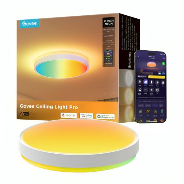 [SH2023] Lampara Techo Govee H60a6 15" RGBICWW LED Control App