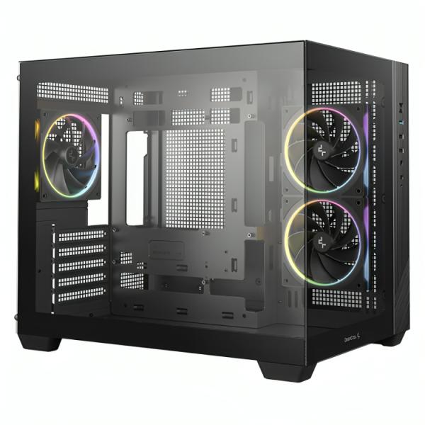 [CP3266] Case Deepcool CG330 3F Mid Tower Ventiladores 3 de 120MM con Panel Frontal y Lateral R-CG330-BKNGM3-G - Negro