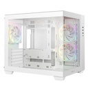 Case Deepcool CG330 3F Wh Mid Tower Ventiladores 3 de 120MM con Panel Frontal y Lateral R-CG330-WHNGM3-G - Blanco
