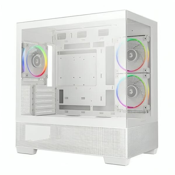 Case Argb Deepcool CG380 3F Wh Mid Tower Ventiladores 3 de 120 Mm con Panel Lateral y Frontal R-CG380-WHAGM3-G - Blanco