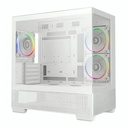 Case Argb Deepcool CG380 3F Wh Mid Tower Ventiladores 3 de 120 Mm con Panel Lateral y Frontal R-CG380-WHAGM3-G - Blanco