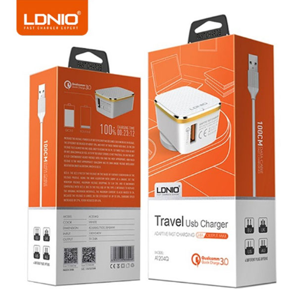 [6933138612040] Cargador LDNIO Casa A1204Q Tipo C 18W Blanco