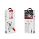 Cargador Carro LDNIO C29 Tipo C Blanco Adaptador 2 en 1