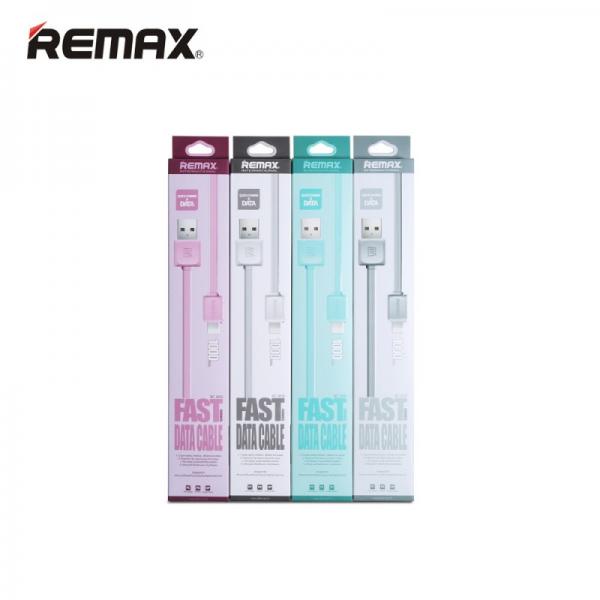 [6954851236313] CABLE USB LIGHTNING RC-008I CARGA RAPIDA REMAX - GRIS